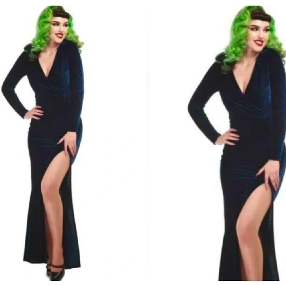 NWT Collectif Vintage US16 Lexie Navy Velvet maxi dress, mermaid dress